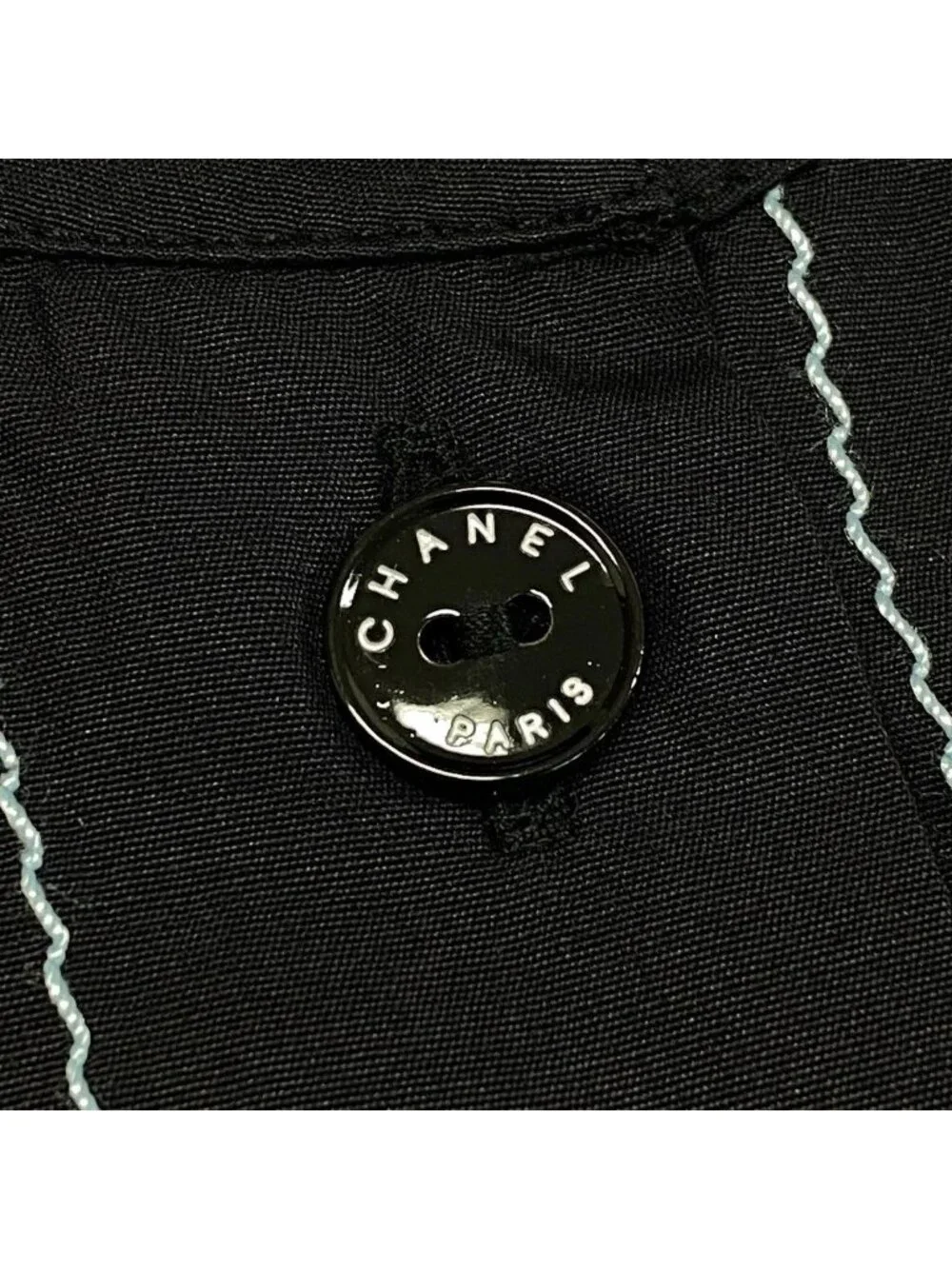 Chanel Shirt Docking Knit Top 38 Black Sweater